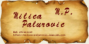 Milica Palurović vizit kartica